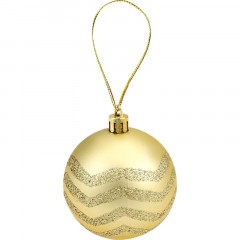 Набор шаров елочных Новогоднее украшение Триумф 12шт,7см,золотист НШ-1493 - фото 2