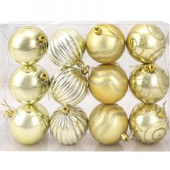Набор шаров елочных Новогоднее украшение Триумф 12шт,7см,золотист НШ-1493 - фото 10