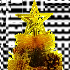 Елка Декоративная  с золотым декором в горшке, 30 см Т-4391 - фото 4