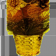 Елка Декоративная  с золотым декором в горшке, 30 см Т-4391 - фото 6