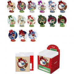 Игрушка НГ подвесная из картона с предсказанием /7,2x10,2x0,2см арт.92088 Игрушка НГ подвесная из картона с предсказанием /7,2x10,2x0,2см арт.92088 - фото 3