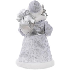 Фигурка НГ Дед Мороз В серебристой шубке(ПВХ,полиэст)15,5x8,5x31,5см,.90704 - фото 3