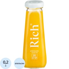 Сок Rich Апельсин, стекло 0,2л
