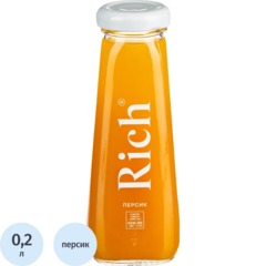 Нектар Rich Персик, стекло 0,2л