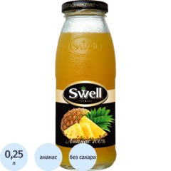 Сок Swell Ананас с мякотью, стекло 0,25л