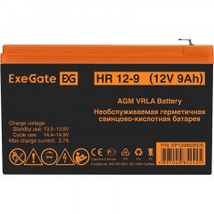 Батарея для ИБП ExeGate HR 12-9 (12V 9Ah 1234W, клеммы F2)(EP129860RUS) - фото 2