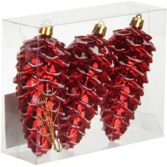 Набор игрушек из 3 пластиковых Шишки 11,7x4,5 см, красн/ПВХ кор,130360 Набор игрушек из 3 пластиковых Шишки 11,7x4,5 см, красн/ПВХ кор,130360 - фото 6