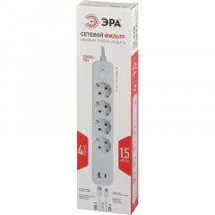 Сетевой фильтр ЭРА USF-4es-1,5m-2xUSBAC-W (4р+2xUSBA+C/1,5м/10А, белый) Сетевой фильтр ЭРА USF-4es-1,5m-2xUSBAC-W (4р+2xUSBA+C/1,5м/10А, белый) - фото 4