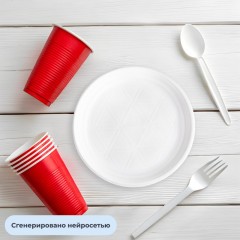 Тарелка одноразовая Комус d 205 мм, бел., ПП, 100шт/уп Тарелка одноразовая Комус d 205 мм, бел., ПП, 100шт/уп - фото 6