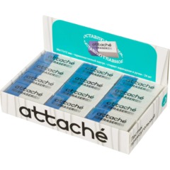 Ластик прямоугольный Attache 39x17x12,термопл.кауч,син/бел,д/ручки и каранд - фото 5