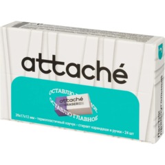 Ластик прямоугольный Attache 39x17x12,термопл.кауч,син/бел,д/ручки и каранд - фото 6