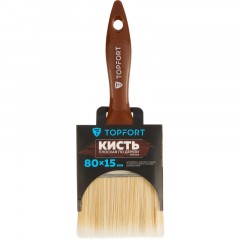 Кисть плоская по дереву TOPFORT Delicate 80х15 Кисть плоская по дереву TOPFORT Delicate 80х15 - фото 5