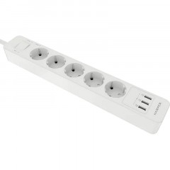 Сетевой фильтр HARPER UCH-530 White 5р/1,5м/4кВт/16А 3xUSB (H00002264) Сетевой фильтр HARPER UCH-530 White 5р/1,5м/4кВт/16А 3xUSB (H00002264) - фото 2