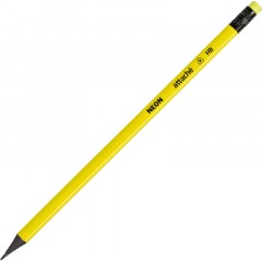 Карандаш чернографитный Attache пластик, трехгранн, с ластиком, ассорти - фото 5