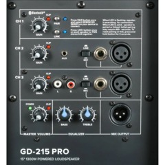 Акустическая система Gemini GD-215PRO 2-х полосная, активная, 280 Вт - фото 5