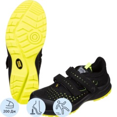 Полуботинки Safety Jogger MODULO S1PS SANDAL BLK р.44