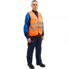 Жилет сигнальный, Тип 2Т с бейджем, цв.оранж.(р.L/48-50) - фото 2