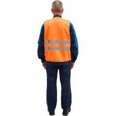 Жилет сигнальный, Тип 2Т с бейджем, цв.оранж.(р.L/48-50) - фото 3