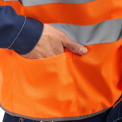 Жилет сигнальный, Тип 2Т с бейджем, цв.оранж.(р.L/48-50) - фото 5