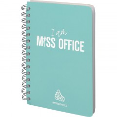 Тетрадь общая А5 Attache Miss Office 128л клетка гребень голубой с серебром Тетрадь общая А5 Attache Miss Office 128л клетка гребень голубой с серебром - фото 2