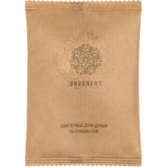 Шапочка для душа GREENERY, флопак крафт, 300шт/уп Шапочка для душа GREENERY, флопак крафт, 300шт/уп - фото 2