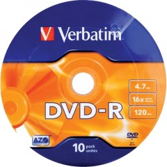 Носители информации DVD-R Verbatim 4.7Gb 16x bulk 10шт/уп (43729) Носители информации DVD-R Verbatim 4.7Gb 16x bulk 10шт/уп (43729) - фото 2
