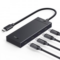Разветвитель USB UGREEN CM806 (35584) USB-C to 4xUSB-C Хаб безPD черный Разветвитель USB UGREEN CM806 (35584) USB-C to 4xUSB-C Хаб безPD черный - фото 3