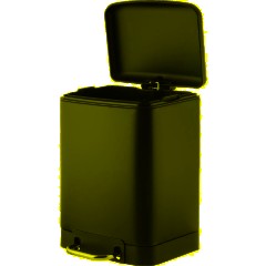 Ведро мусорное с педалью и доводчиком Luscan 6л, черное,прямоуг,металл - фото 3