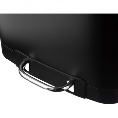 Ведро мусорное с педалью и доводчиком Luscan 12л,черное,прямоуг,металл - фото 6