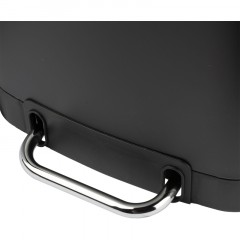 Ведро мусорное с педалью и доводчиком Luscan 30л,черное,прямоуг,металл - фото 6