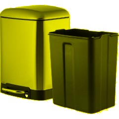 Ведро мусорное с педалью и доводчиком Luscan 6л,матов.,прямоуг,нерж сталь - фото 4