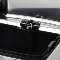 Ведро мусорное с педалью и доводчиком Luscan 12л,матов., прямоуг,нерж сталь - фото 5