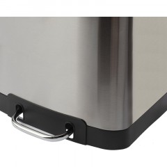 Ведро мусорное с педалью и доводчиком Luscan 12л,матов., прямоуг,нерж сталь - фото 6