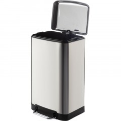 Ведро мусорное с педалью и доводчиком Luscan 30л,матов., прямоуг,нерж сталь - фото 3