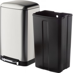 Ведро мусорное с педалью и доводчиком Luscan 30л,матов., прямоуг,нерж сталь - фото 4