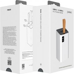 Внешний аккумулятор PERO PB09 50000 mAh,Li-Pol,output USB-C + 4USB-A,белый - фото 7