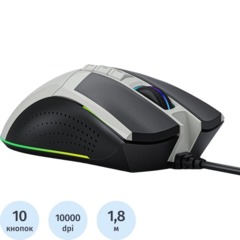 Мышь компьютерная A4Tech Bloody (W90 MAX PANDA)бел/черн 10000dpi USB 10but