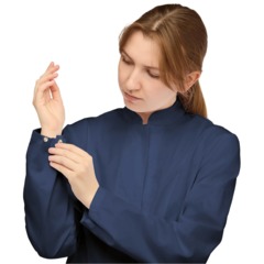 Халат жен у17 ХАССП син 112-116/170-176 - фото 8