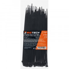 Стяжка (хомут) 150 мм x 2,5 мм,Bigtech BT-CT-150-25-B,нейлон,черн,100 шт/уп - фото 4
