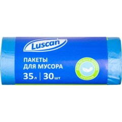 Мешки для мусора ПНД 35л 8мкм 30шт/рул синий 48х58см Luscan_СПБ