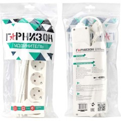 Удлинитель Гарнизон EL-NB-G5-W-3 5р/3м, 10А, с выкл. и зазем., белый Удлинитель Гарнизон EL-NB-G5-W-3 5р/3м, 10А, с выкл. и зазем., белый - фото 3
