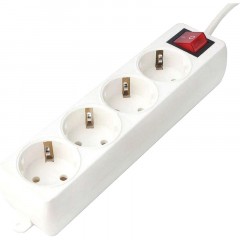 Удлинитель Гарнизон EL-NB-G4-W-5 4р/5м, 10А, с выкл. и зазем., белый Удлинитель Гарнизон EL-NB-G4-W-5 4р/5м, 10А, с выкл. и зазем., белый - фото 2