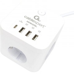 Сетевой фильтр Cablexpert Cube 3р/1,5м, 10А, 3xUSB, белый(CUBE-3-CU3-W-1.5) Сетевой фильтр Cablexpert Cube 3р/1,5м, 10А, 3xUSB, белый(CUBE-3-CU3-W-1.5) - фото 3