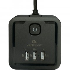Сетевой фильтр Cablexpert Tower 4р/2м, 10А, 3xUSB, черный(TWR-4-U3-B-2) Сетевой фильтр Cablexpert Tower 4р/2м, 10А, 3xUSB, черный(TWR-4-U3-B-2) - фото 2