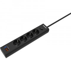 Сетевой фильтр Philips CHP4346BA/51 4р/2м с USB, 10А, черный Сетевой фильтр Philips CHP4346BA/51 4р/2м с USB, 10А, черный - фото 2