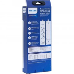 Сетевой фильтр Philips CHP8236WB/51 3р/3м с USB, 10А, белый Сетевой фильтр Philips CHP8236WB/51 3р/3м с USB, 10А, белый - фото 5