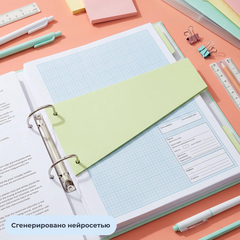 Разделитель листов Разделительные полоски Attache, зеленые, 100 шт./уп. - фото 7