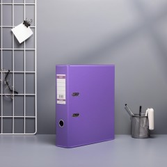 Папка-регистратор Strong Line 70мм, сиреневый,ПБП2,карм.кор - фото 11