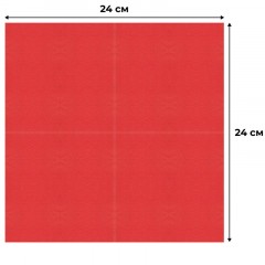 Салфетки бумажные 24х24 1 сл. Красные ZELPAPER 400 шт/упак Салфетки бумажные 24х24 1 сл. Красные ZELPAPER 400 шт/упак - фото 2