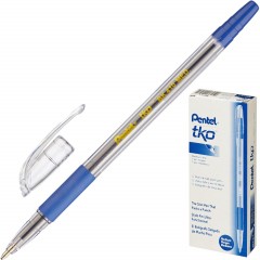 Ручка шариковая неавтомат. PENTEL BK410-С рез.манж.син д.ш. 0,7мм ЭКО - фото 2